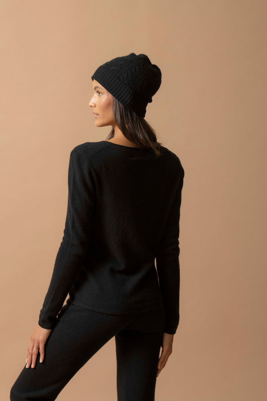Jersey de cuello en V - Shannon - Negro
