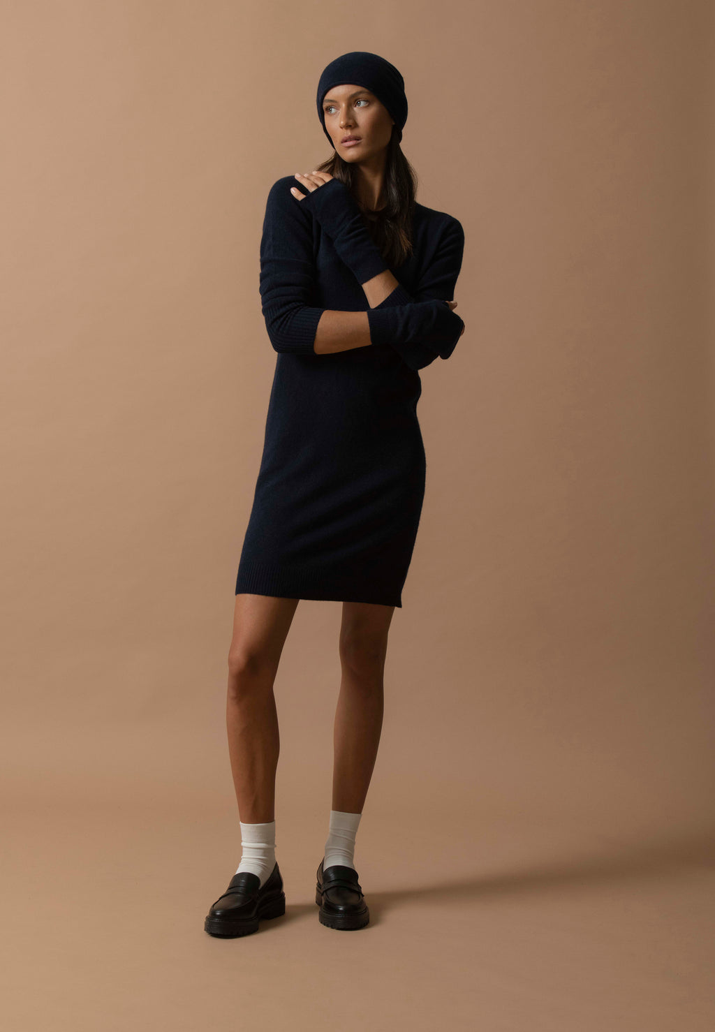Robe Col Rond Molli - Marine