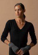 Robe Col V - Joy - Noir