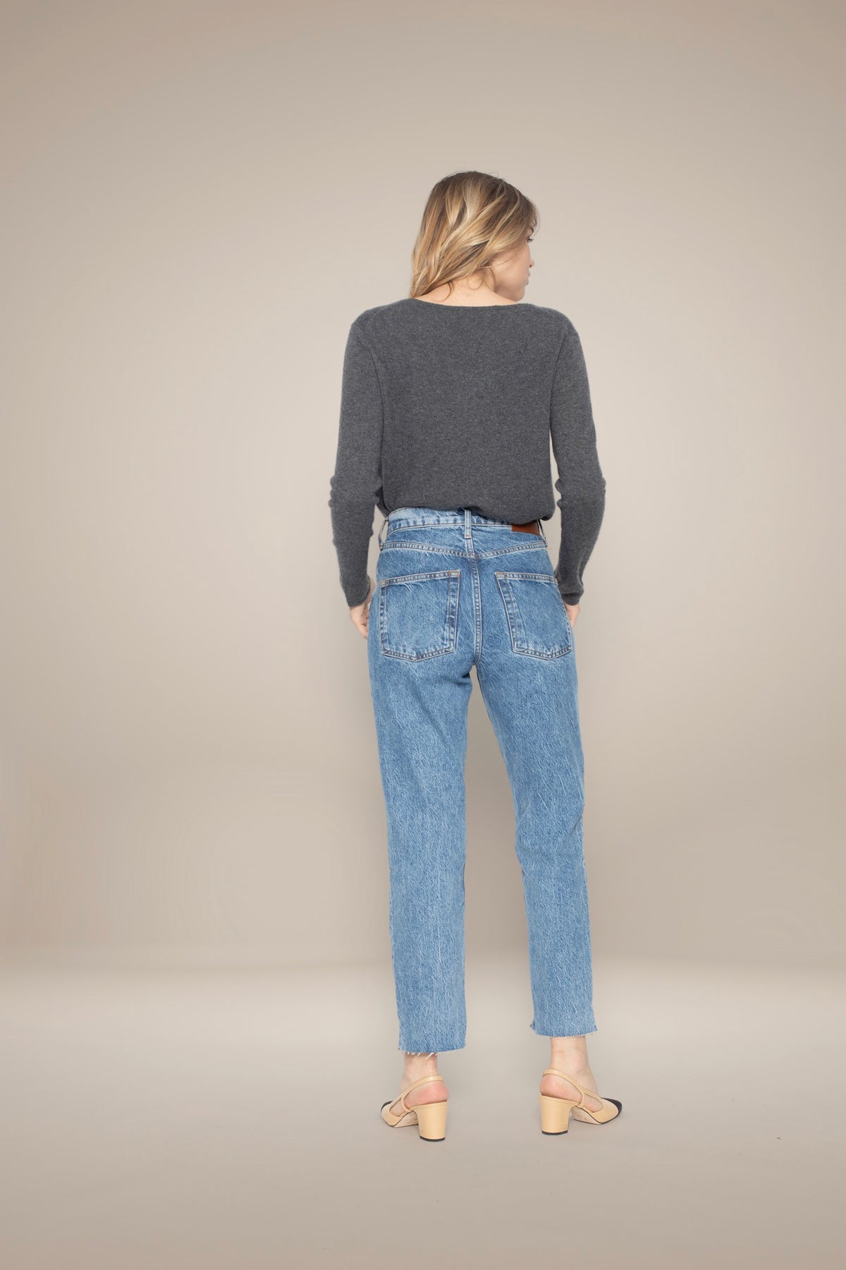 Pull Col Rond Lindsay - Anthracite Chiné