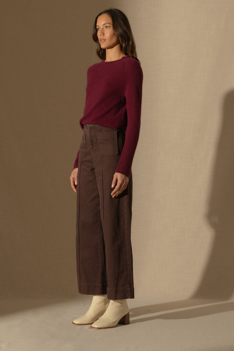 Boat Neck Sweater - Megan - Burgundy