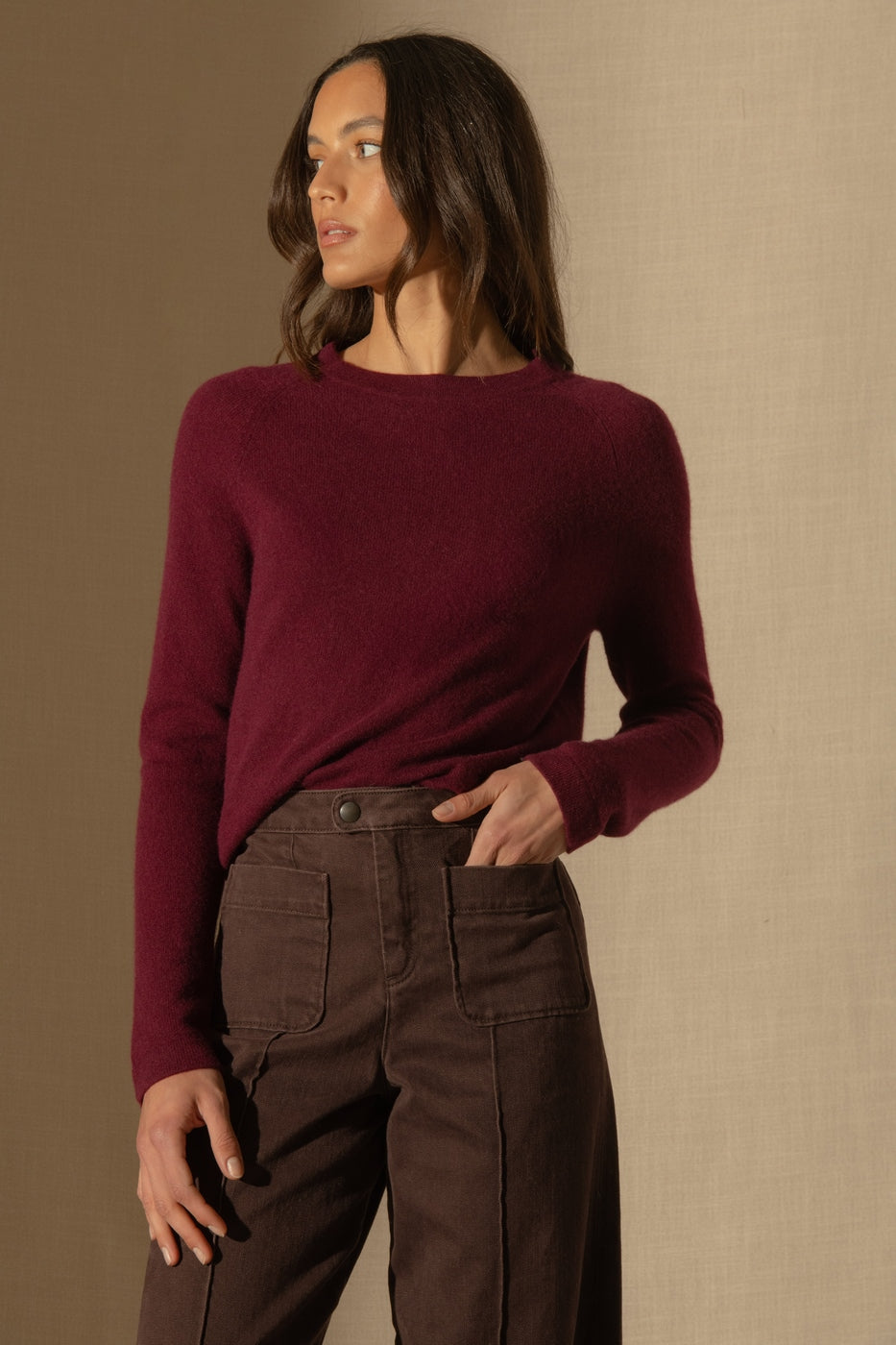 Jersey Cuello Barco - Megan - Burdeos
