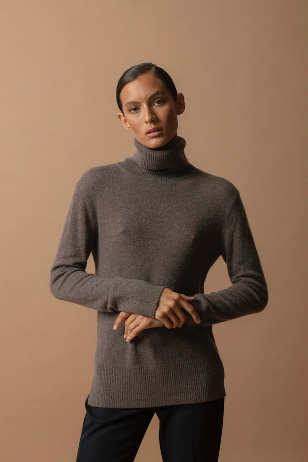 Polotröja Tracy - Melerad taupe