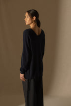 Jersey Cuello V Delante Y Detrás - Lova - Navy