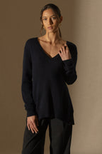Jersey Cuello V Delante Y Detrás - Lova - Navy