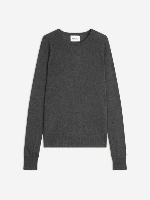 Pull Col Rond - Wilma - Anthracite Chiné