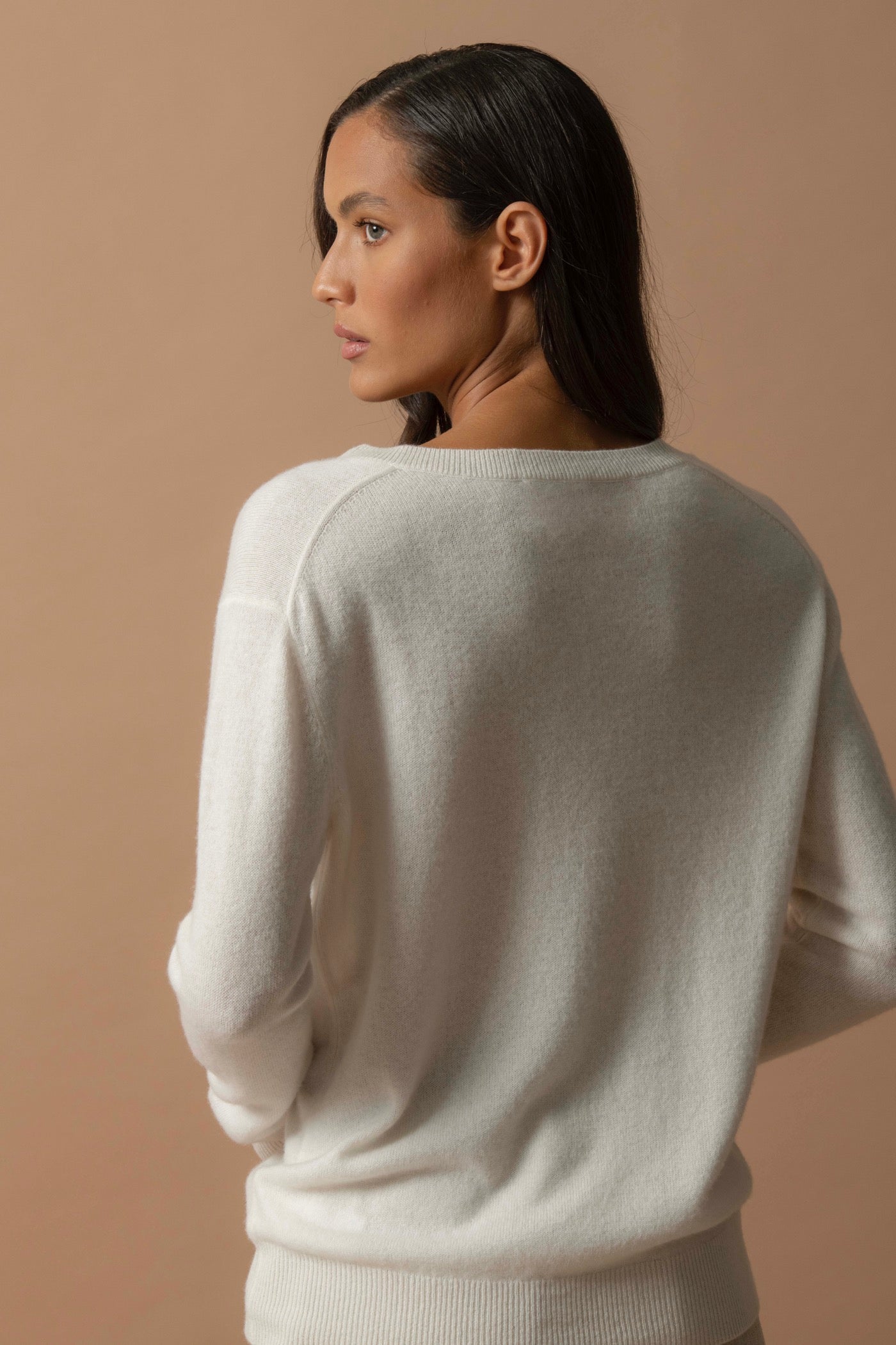 V-Neck Jumper - Kalie - Ivory