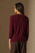 Round-Neck Jumper - Whitney - Bordeaux