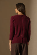 Jersey Cuello Redondo - Whitney - Burdeos