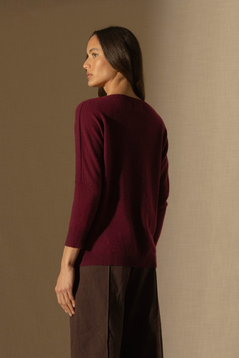 Pull Chauve Souris - Molly - Bordeaux