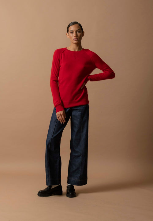 Pull Col Rond - Wilma - Rouge