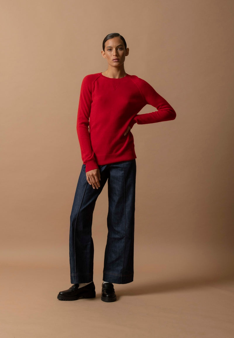Pull Col Rond - Wilma - Rouge