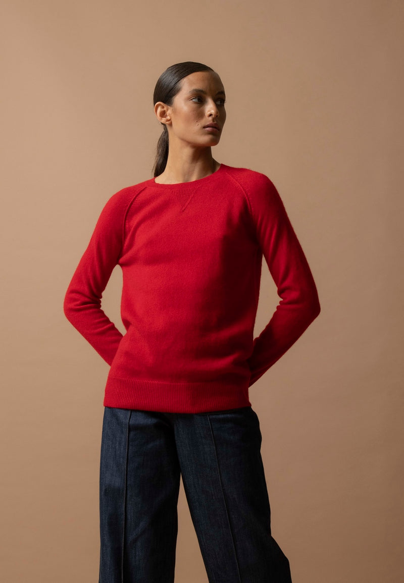 Pull Col Rond - Wilma - Rouge
