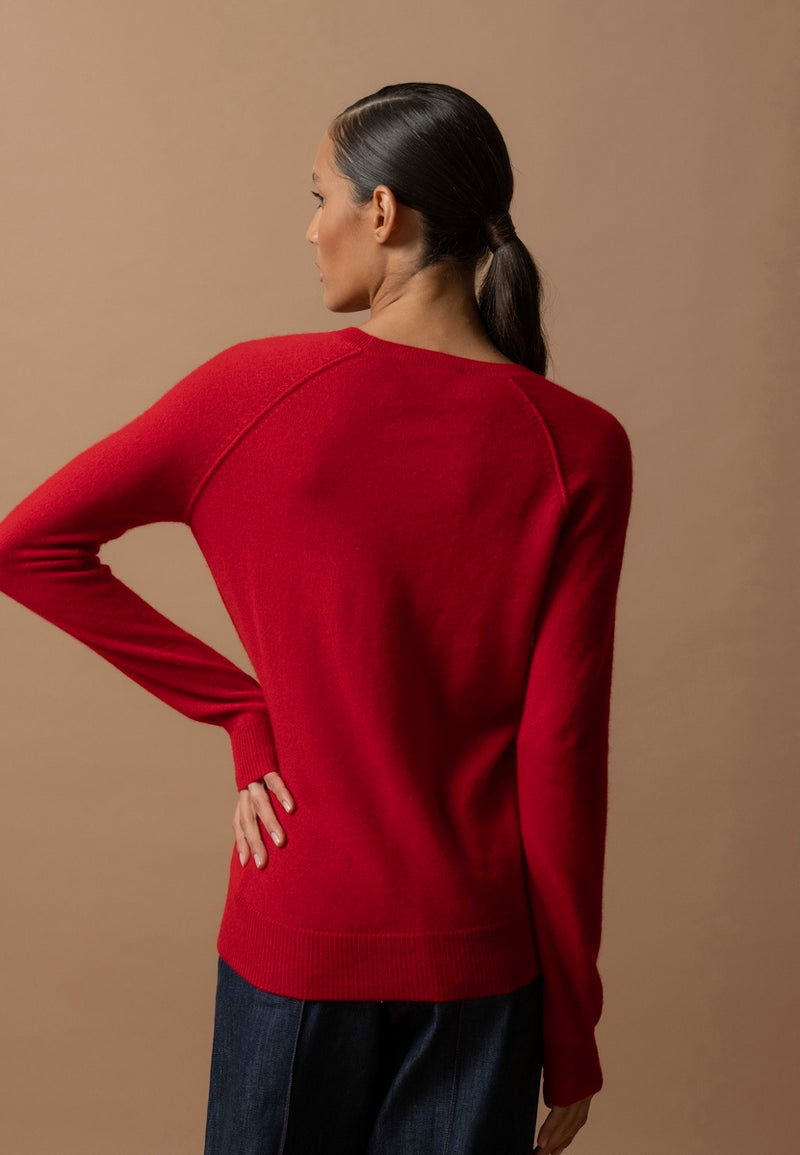 Pull Col Rond - Wilma - Rouge