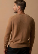 Pull Col V Alexander - Noisette