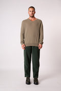 Pull Col V Alexander - Vert Armée
