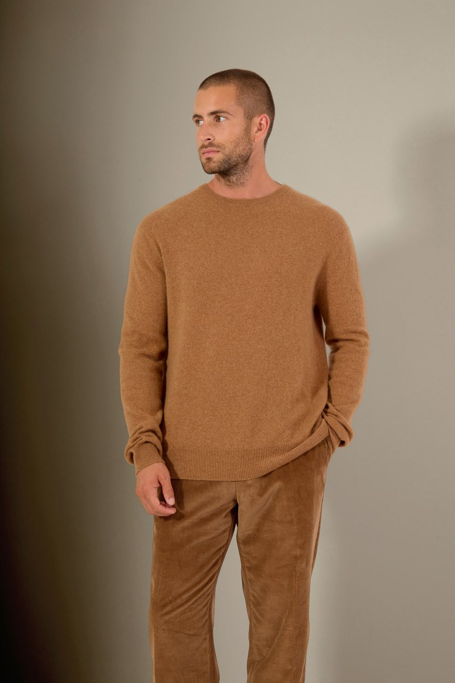Pull Col Rond Blake - Noisette