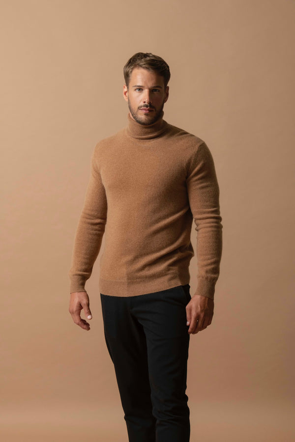 Maglione Collo Alto Trevor - Nocciola