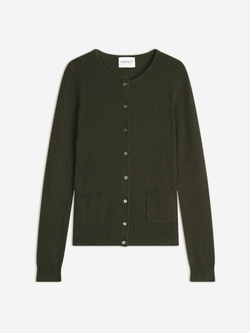 Cardigan Col Rond - Amy - Kaki