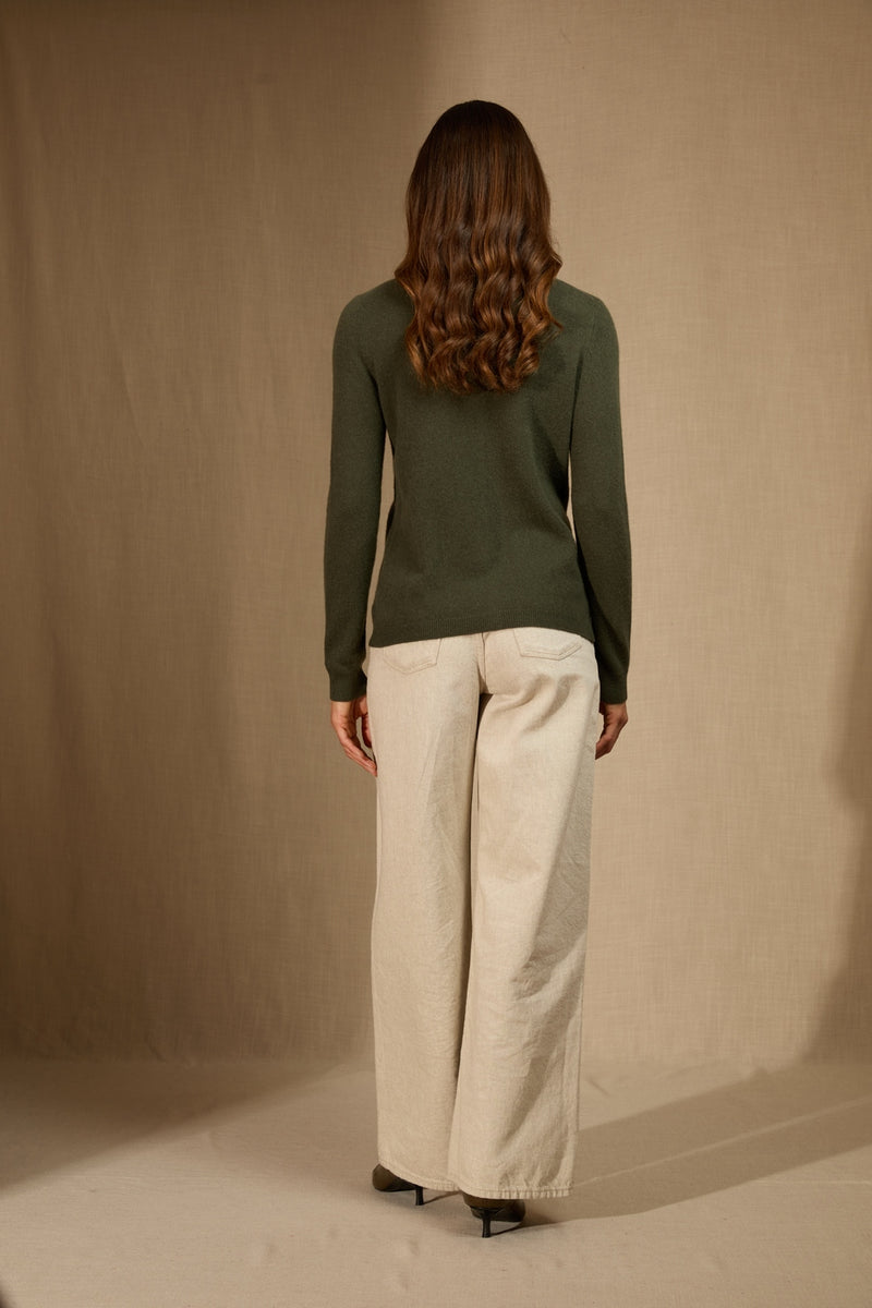 Cardigan Col Rond - Amy - Kaki