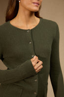 Cardigan Col Rond - Amy - Kaki