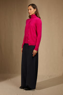Cardigan Col Rond - Amy - Fuchsia
