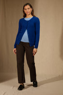 Cardigan Col Rond - Amy - Outremer