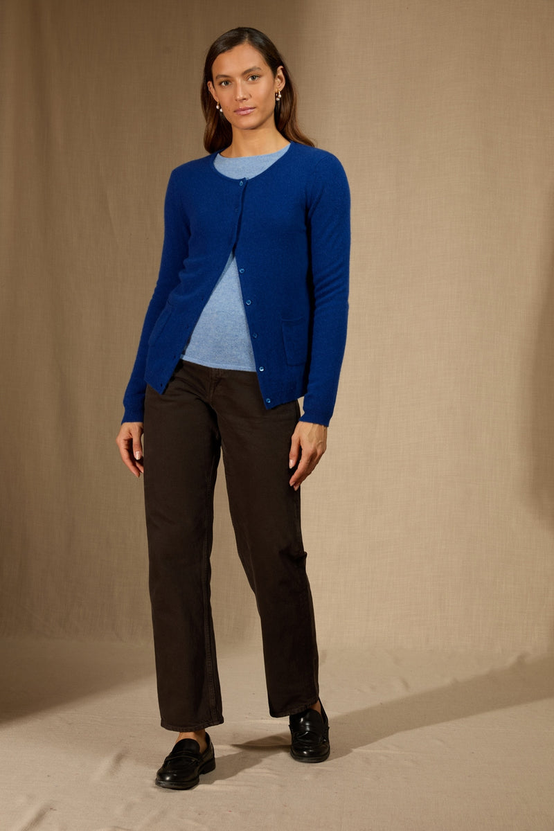 Cardigan Col Rond - Amy - Outremer
