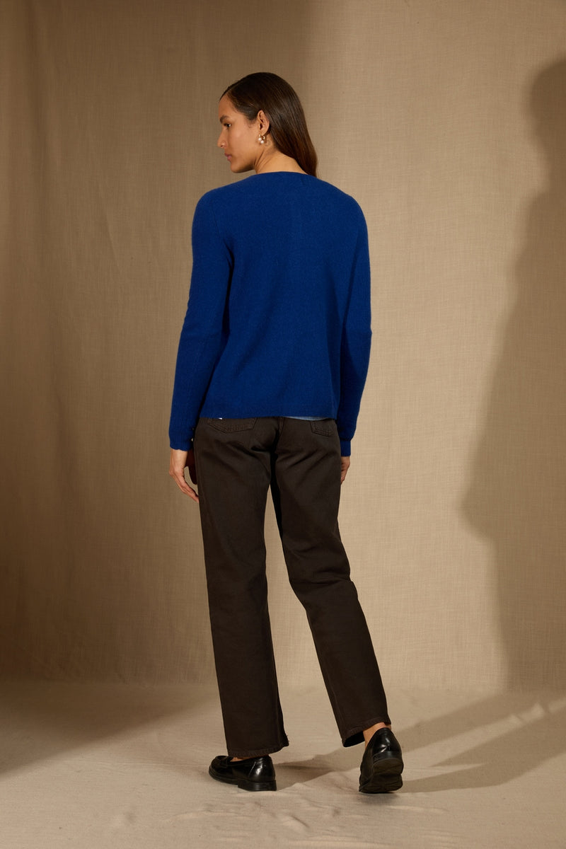 Cardigan Col Rond - Amy - Outremer
