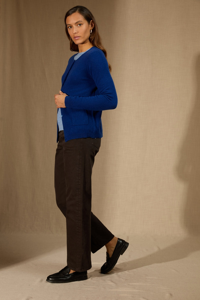 Cardigan Col Rond - Amy - Outremer