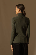 Jersey Cuello Vuelto - Ashley - Caqui