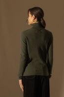 Pull Col Roulé - Ashley - Kaki