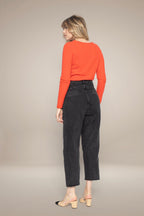 Megan Boat Neck Jumper - Orange - 100% 2-Ply Cashmere - Women