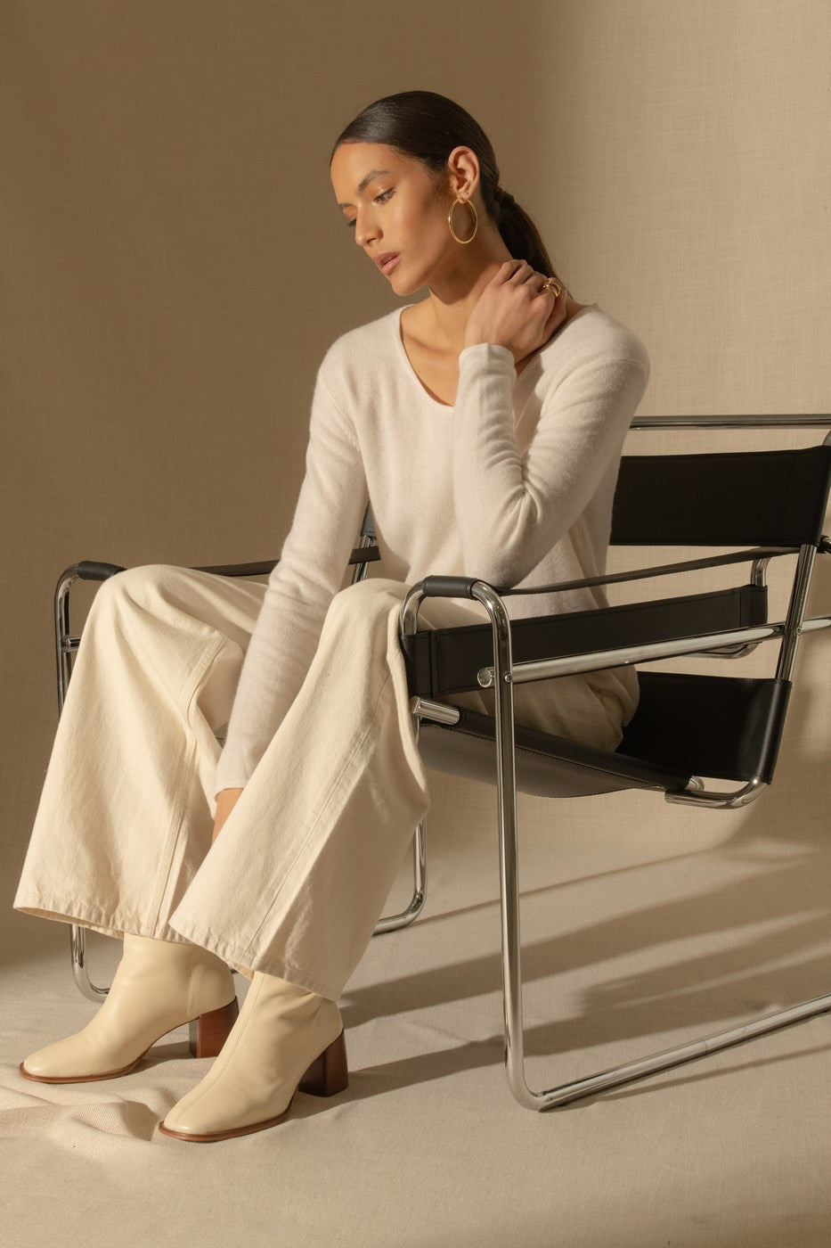 Pull Col Bateau - Lindsay - Ivoire