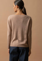 Pull Col Rond Lindsay - Camel Chiné