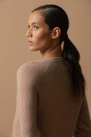 Pull Col Rond - Whitney - Camel Chiné