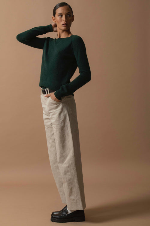 Pull Col Rond - Wilma - Cyprès