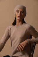 Pull Col Rond - Wilma - Camel Chiné