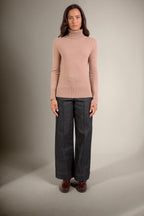 Roll-Neck Jumper - Tracy - Camel Marl