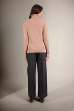 Roll-Neck Jumper - Tracy - Camel Marl
