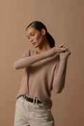 Pull Col V Shannon - Camel Chiné