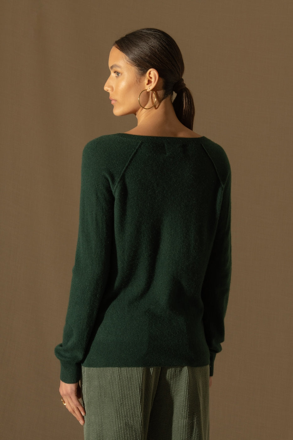 Pull Col V Penelope - Cyprès