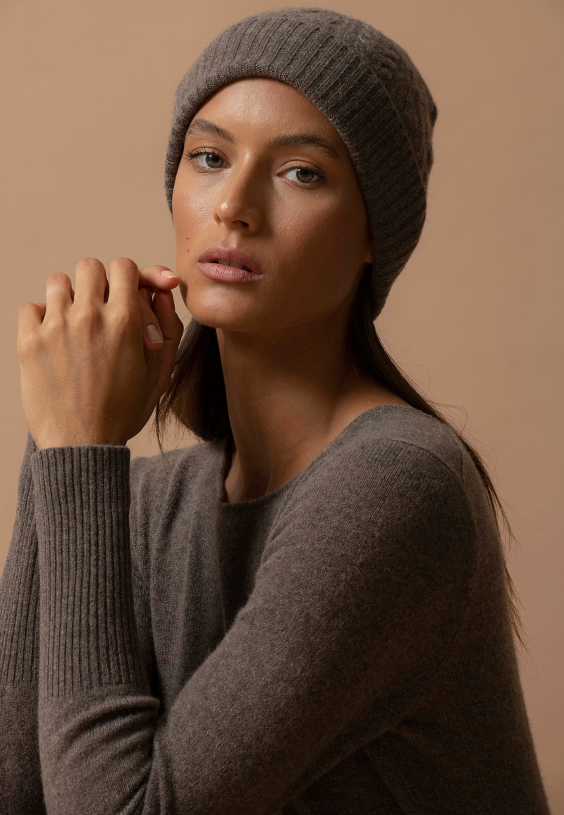 Robe Col Rond - Molli - Taupe Chiné