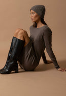 Robe Col Rond - Molli - Taupe Chiné