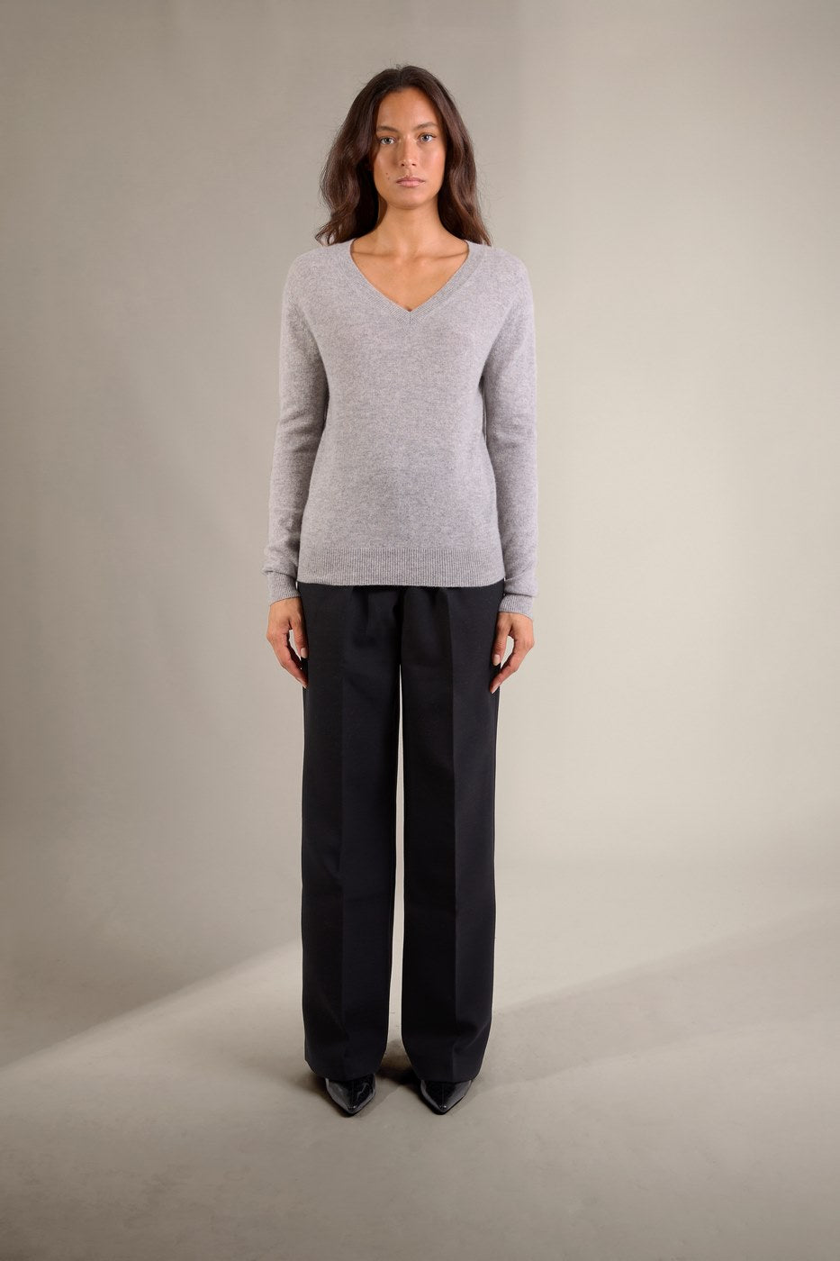 Pull Col V Kalie - Nuage Chiné