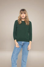 Pull Col Rond Boutonné Dos Vanessa - Cyprès