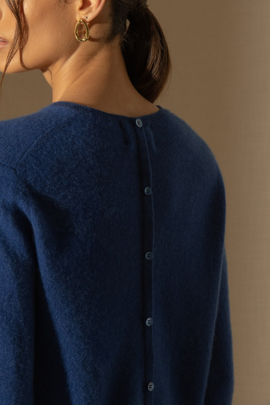 Pull Col Rond Boutonné Dos Vanessa - Outremer