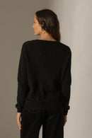 Jersey con cuello en V - Kalie - Negro