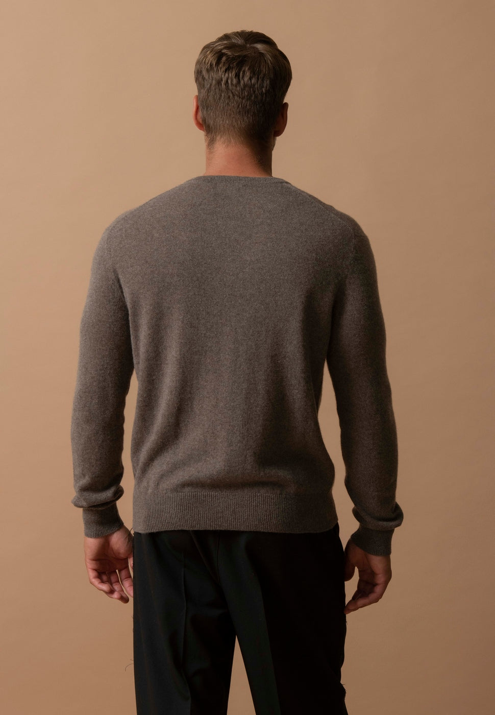 Pull Col Rond Blake - Taupe Chiné