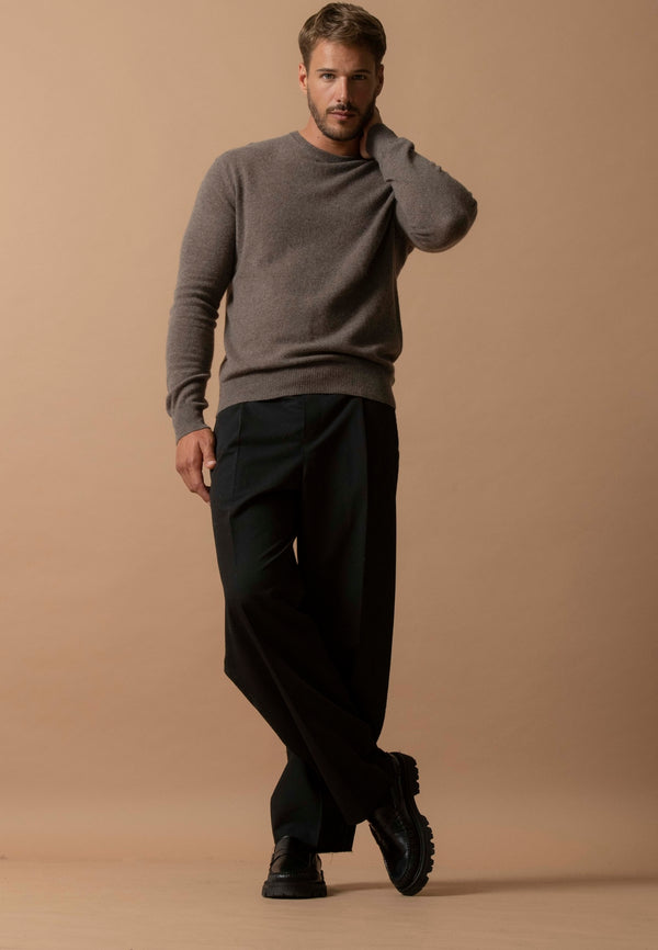 Maglione Girocollo Blake - Tortora Chiné